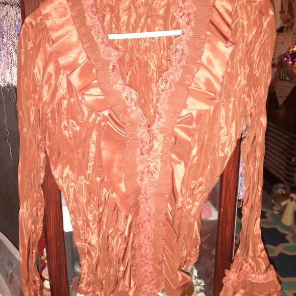 MK SOLO "VANESSA" TAFFETA BLOUSE - Picture 4 of 11